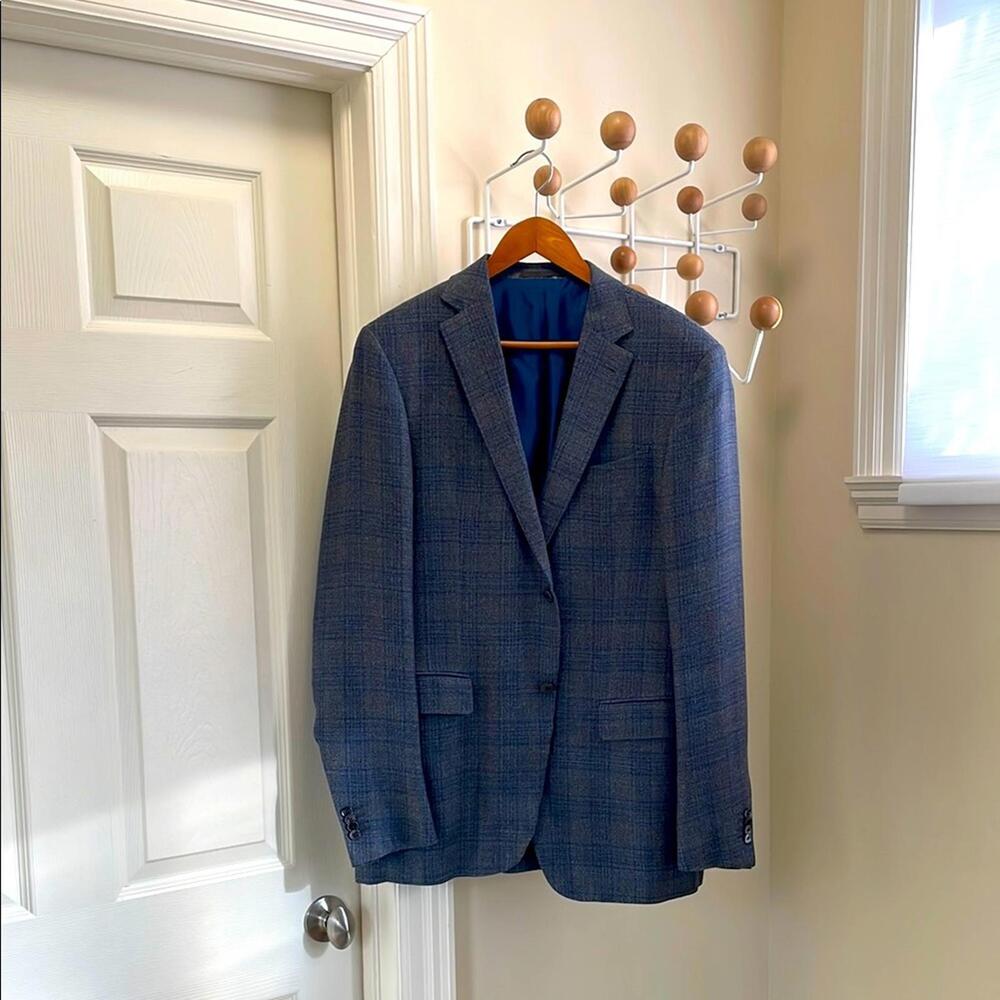 Ermenegildo Zegna - Wool Linen Blend Men's Blazer - Blue Grey - 52L